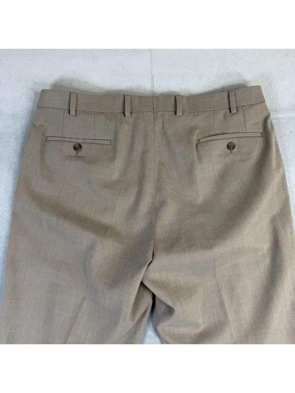 Lauren Ralph Lauren Dress Pants Mens 36x34 Beige Flat Front Straight Classic Fit